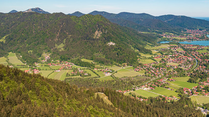 Fototapeta na wymiar Beautiful alpine view at the Wallberg near Tegernsee - Bavaria - Germany