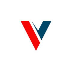 V letter logo design vector template