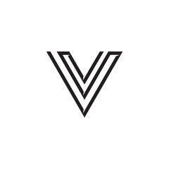 V letter logo design vector template