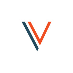 V letter logo design vector template