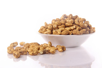 Cashew nut in bowl