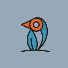 bird navigation logo and abstract logo