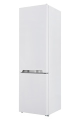 Refrigerator Isolated on White Background. Modern Kitchen and Domestic Major Appliances