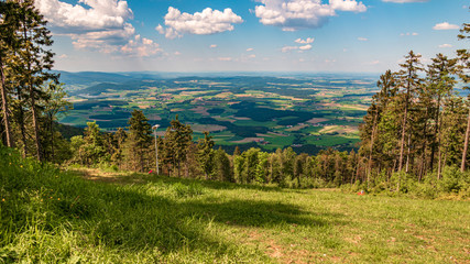 Beautiful view at Hohenbogen summit - Bavarian forest - Bavaria - Germany