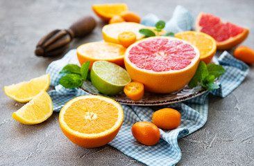 Fresh citrus fruits