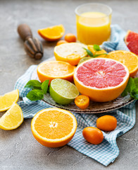 Fresh citrus fruits
