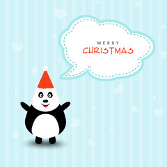 Merry Christmas celebration with penguin.