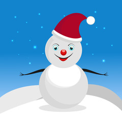 Concept of Christmas celebration with snowman.