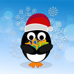 Christmas Day celebration with penguine.