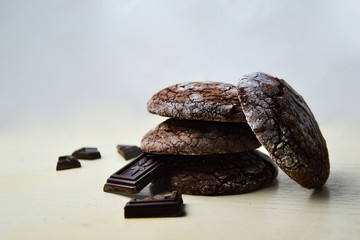 chocolate chip cookies on table