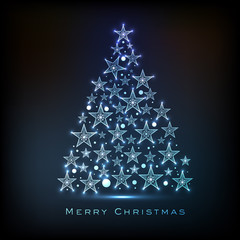 Merry Christmas celebration with Xmas Tree design.