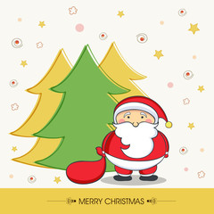 Greeting card design for Merry Christmas celebrations.