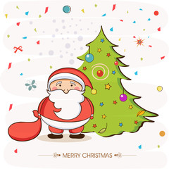 Greeting card design for Merry Christmas celebrations.