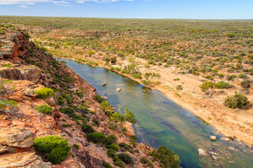 Murchison River from the Ross Graham Lookout - Kalbarri, WA, Australia