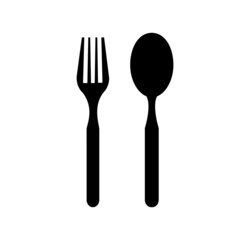 Plate icon, fork and spoon vector icon. Plate, fork and spoon illustration symbol.