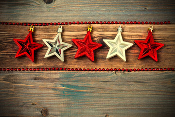 red and silver stars