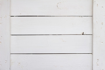 White wooden background, painted board, top view