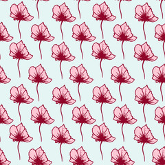 vector seamless pattern with leaves