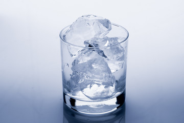 Ice cube melts in studio: Global warming concept