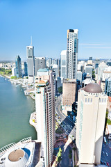 Fototapeta na wymiar Brisbane City, Queensland, Australia has shown high angle view