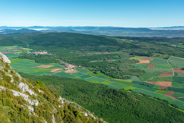 Fototapeta premium Panoramic view from San Tirso mountain, Alava, Spain