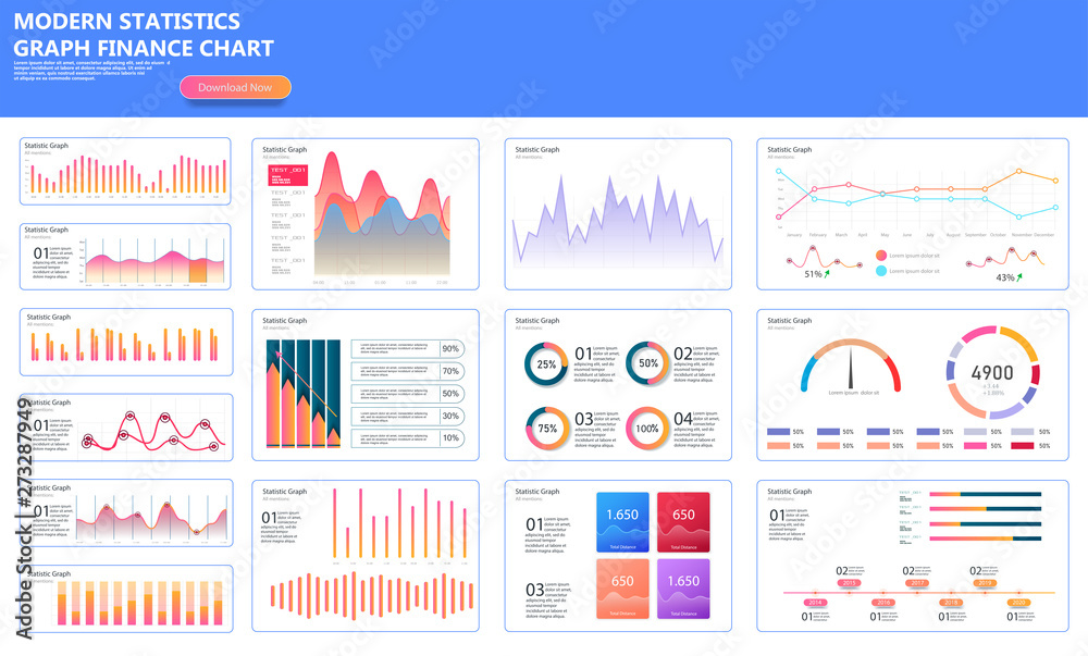 Wall mural infographic elements data visualization vector design template. can be used for steps, options, busi