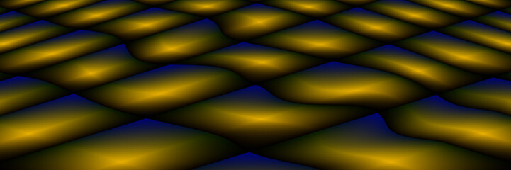 Digital Art, panoramic, abstract three-dimensional objects with soft lighting, Germany