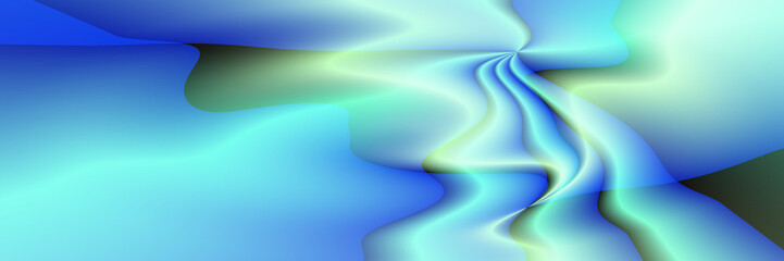 Digital Art, panoramic, abstract three-dimensional objects with soft lighting, Germany