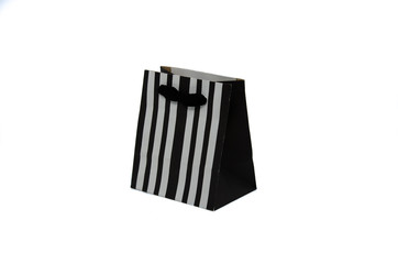 cardboard black box isolated on white background