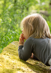Croissant. Eat. Baby Girl. Forest. Cute