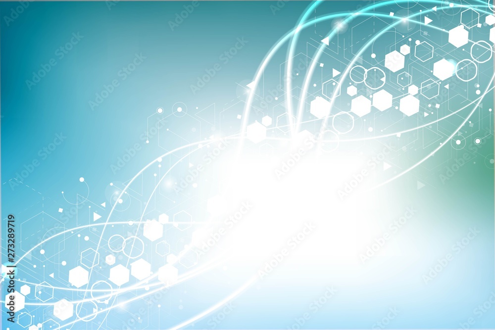 Poster modern futuristic background of the scientific hexagonal pattern. virtual abstract background with p