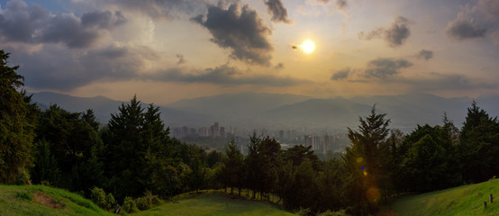Medellin at sunset