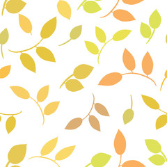 Seamless casual pattern with leaves