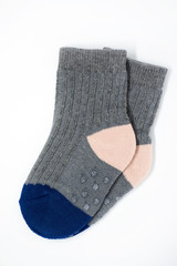 Baby Socks on white background.