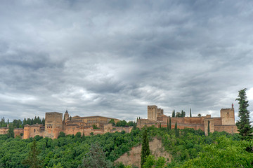 Hermosa alcazaba nazar&iacute; de la Alhambra de Granada, Andaluc&iacute;a