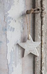White Wooden Christmas Ornament Hanging