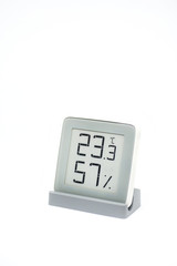 Thermometer on white background.