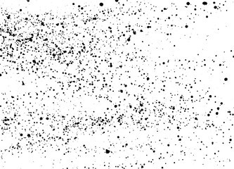 Paint splatter black over white. Ink blots grunge texture and background. Spray graffiti pattern.