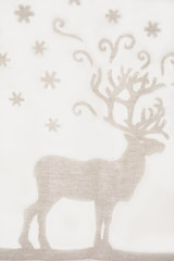トナカイと雪の結晶イラスト