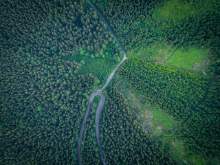 Naklejka premium The Orlicke Mountains or Eagle Mountains are a mountain range located mainly in northeastern Bohemia in the Czech Republic. The mountains are mainly composed of crystalline rocks.