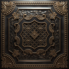 Vintage decorative pattern. 3D rendering.