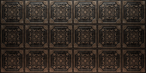 Vintage decorative pattern. 3D rendering.