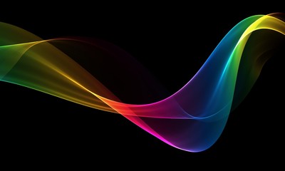 Abstract multicolored light waves background