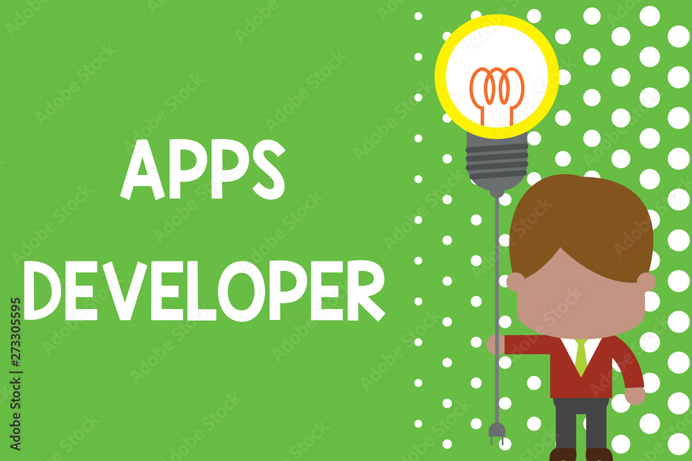 Poster text sign showing apps developer. conceptual photo graphic artist software programmer and analyst ex