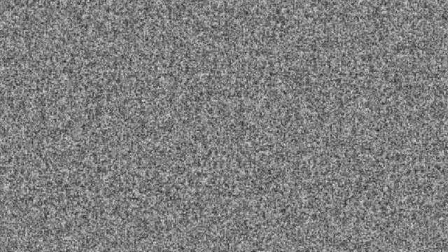 Showing animation of classic tv noise glitch. Caused by electromagnetic signals prompted by cosmic microwave background radiation.