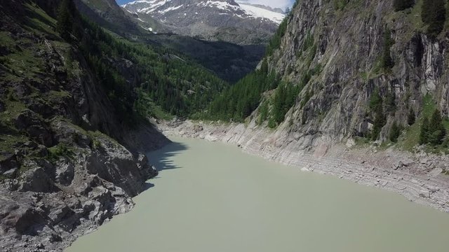 Reservoir Lake, Artificial Lake Stausee Gibidum in Blatten Naters Switzerland 5