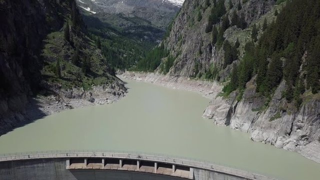 Reservoir Lake, Artificial Lake Stausee Gibidum in Blatten Naters Switzerland 4