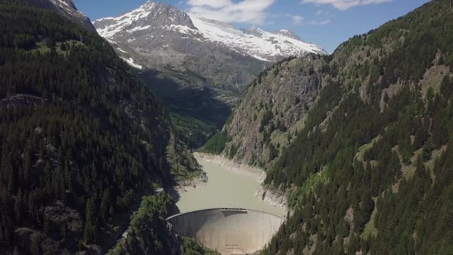 Reservoir Lake, Artificial Lake Stausee Gibidum in Blatten Naters Switzerland 2