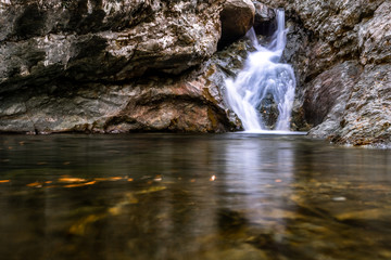 Gria waterfalls in Samothraki, Greece
