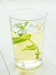 Mint tea in glass
